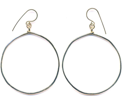 E0416G Hammered Gold Filled Imperfect Circle